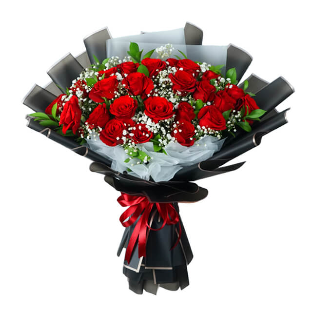 Buket Bunga Mawar Merah