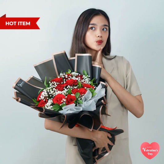 Buket Bunga Mawar - Wonder Red Radiance Rose