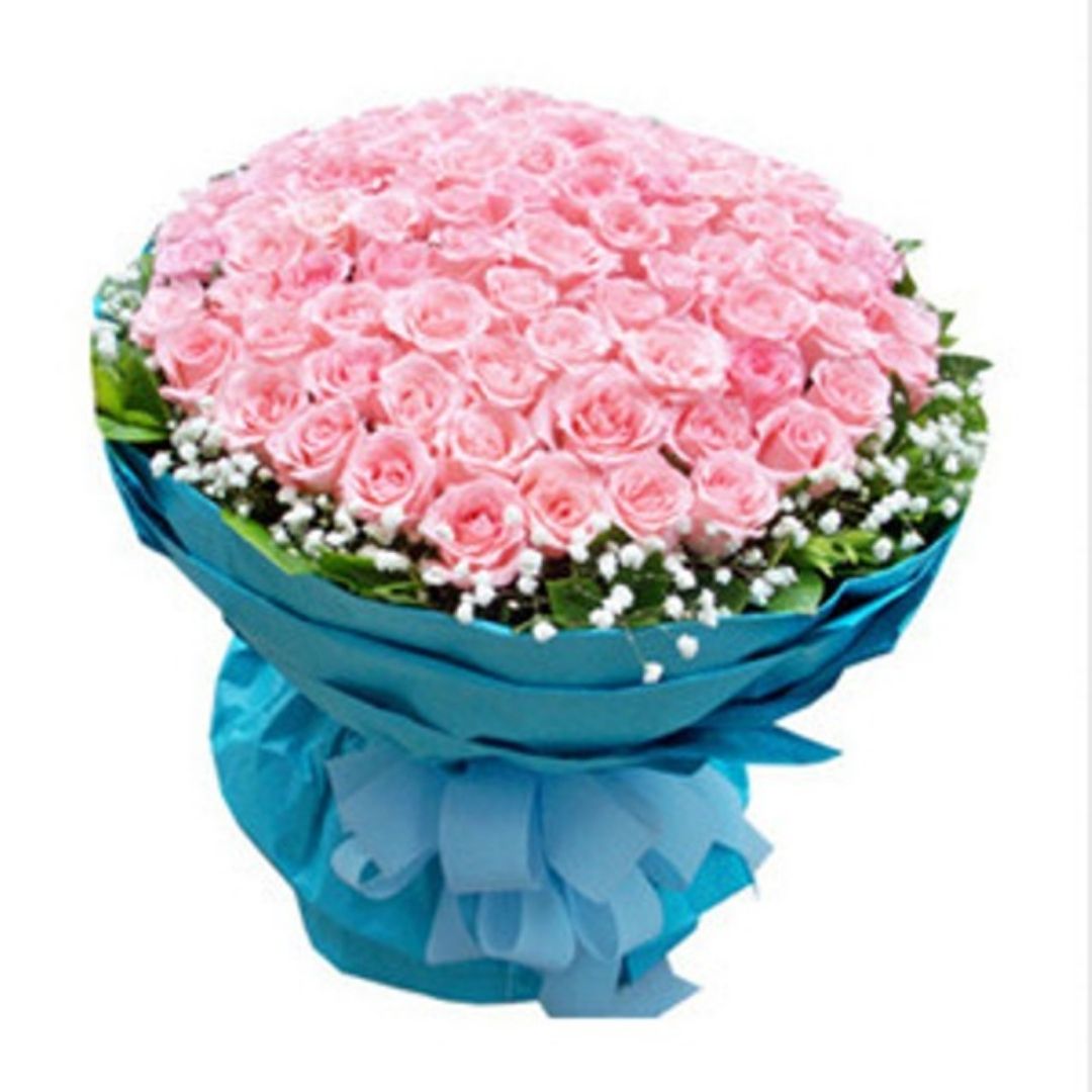 99 Mawar Pink Cantik | Hadiah Valentine atau Anniversary Terbaik - Buket Bunga Mawar
