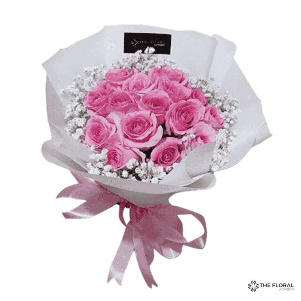 SweetBouquetOfPinkRoses - Buket Bunga Mawar