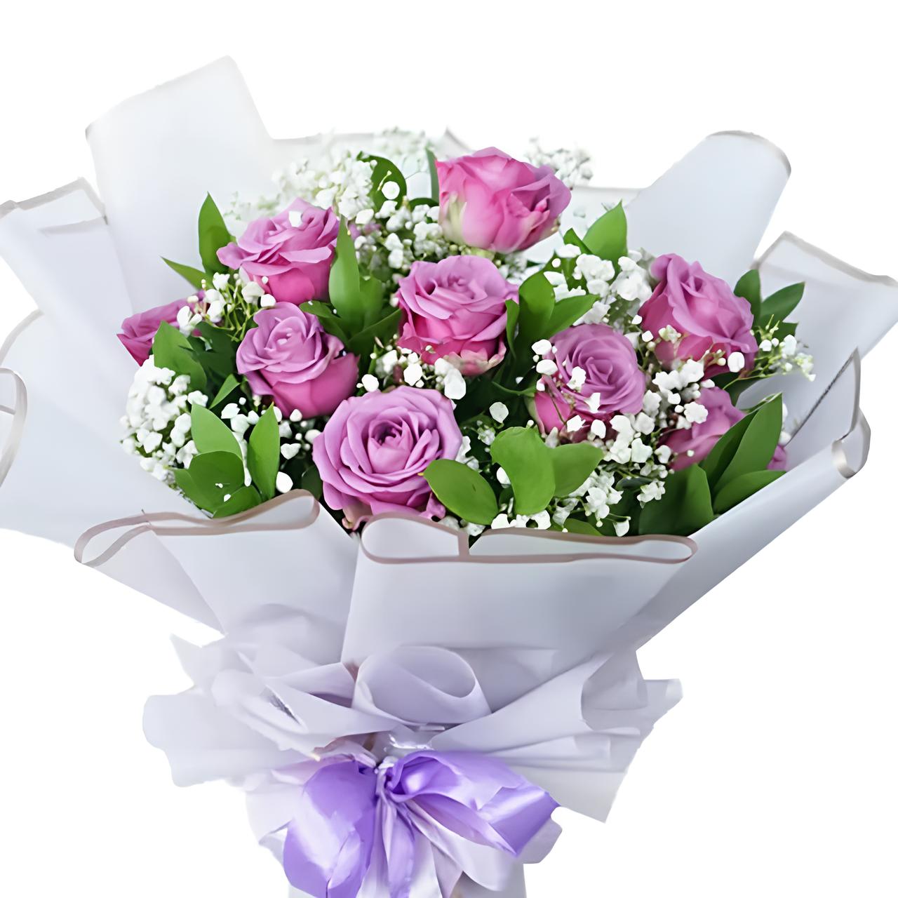 Wonder Serenity Purple Rose
 - Buket Bunga Mawar