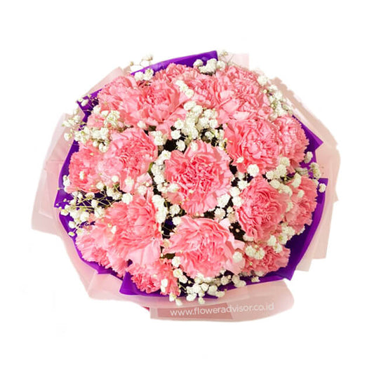 Honeymoon Avenue - Round Carnation Bouquet